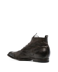 dunkelbraune Lederfreizeitstiefel von Officine Creative