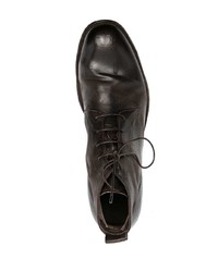 dunkelbraune Lederfreizeitstiefel von Officine Creative