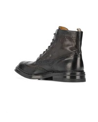 dunkelbraune Lederfreizeitstiefel von Officine Creative