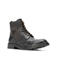 dunkelbraune Lederfreizeitstiefel von Officine Creative