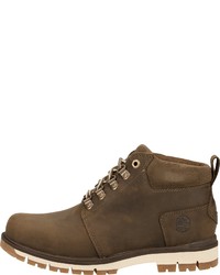 dunkelbraune Lederfreizeitstiefel von Timberland