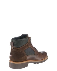 dunkelbraune Lederfreizeitstiefel von Tommy Hilfiger