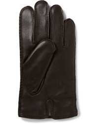 dunkelbraune Lederhandschuhe von Polo Ralph Lauren