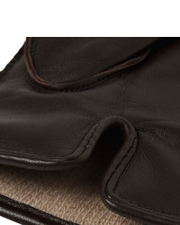 dunkelbraune Lederhandschuhe von Polo Ralph Lauren