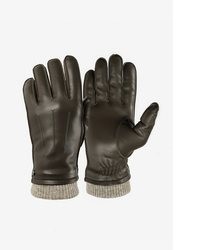 dunkelbraune Lederhandschuhe von PEARLWOOD