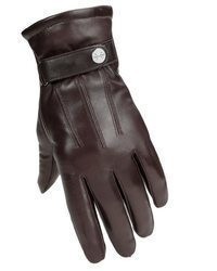 dunkelbraune Lederhandschuhe von PEARLWOOD