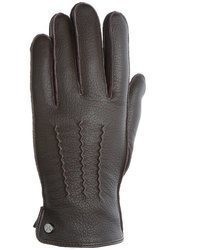 dunkelbraune Lederhandschuhe von PEARLWOOD