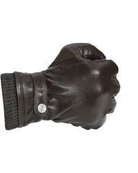 dunkelbraune Lederhandschuhe von PEARLWOOD