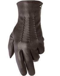 dunkelbraune Lederhandschuhe von PEARLWOOD