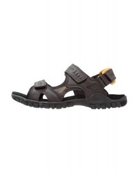 dunkelbraune Ledersandalen von camel active