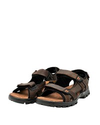 dunkelbraune Ledersandalen von Nowaland