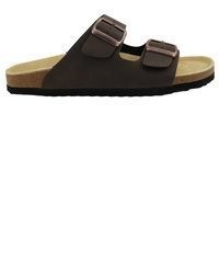 dunkelbraune Ledersandalen von SUPERSOFT