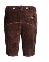 dunkelbraune Ledershorts von Alessandro Salvarini