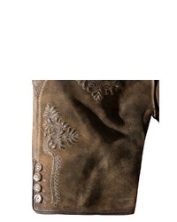 dunkelbraune Ledershorts von Stockerpoint