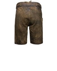 dunkelbraune Ledershorts von Stockerpoint