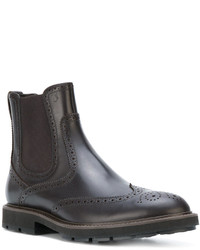 dunkelbraune Lederstiefel von Tod's