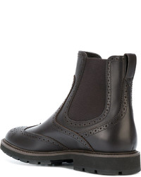 dunkelbraune Lederstiefel von Tod's