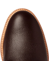 dunkelbraune Lederstiefel von Loro Piana