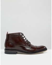 dunkelbraune Lederstiefel von Ted Baker