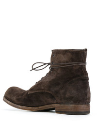 dunkelbraune Lederstiefel von Officine Creative