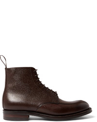 dunkelbraune Lederstiefel von Cheaney