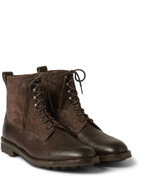 dunkelbraune Lederstiefel von Edward Green