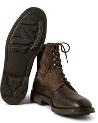 dunkelbraune Lederstiefel von Edward Green