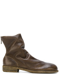 dunkelbraune Lederstiefel von Guidi