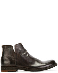 dunkelbraune Lederstiefel von Officine Creative