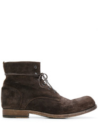 dunkelbraune Lederstiefel von Officine Creative