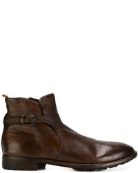 dunkelbraune Lederstiefel von Officine Creative