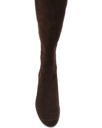 dunkelbraune Lederstiefel von Stuart Weitzman