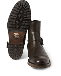 dunkelbraune Lederstiefel von Belstaff