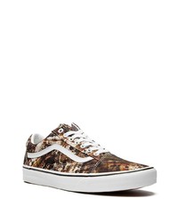 dunkelbraune Mit Batikmuster niedrige Sneakers von Vans