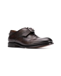 dunkelbraune Monks aus Leder von Ermenegildo Zegna XXX