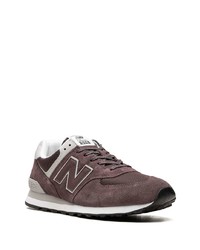 dunkelbraune niedrige Sneakers von New Balance