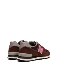 dunkelbraune niedrige Sneakers von New Balance