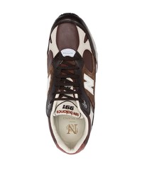 dunkelbraune niedrige Sneakers von New Balance