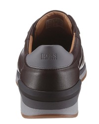 dunkelbraune niedrige Sneakers von BOSS