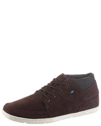 dunkelbraune niedrige Sneakers von Boxfresh