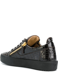 dunkelbraune niedrige Sneakers von Giuseppe Zanotti Design