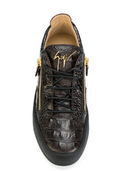 dunkelbraune niedrige Sneakers von Giuseppe Zanotti Design