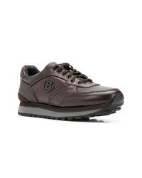 dunkelbraune niedrige Sneakers von Baldinini