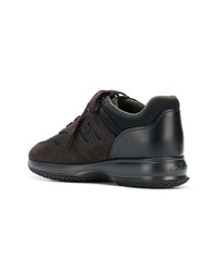 dunkelbraune niedrige Sneakers von Hogan