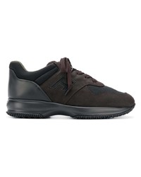 dunkelbraune niedrige Sneakers von Hogan