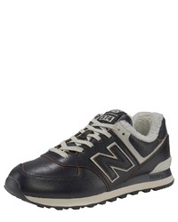 dunkelbraune niedrige Sneakers von New Balance