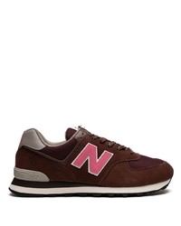 dunkelbraune niedrige Sneakers von New Balance