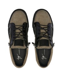 dunkelbraune niedrige Sneakers von Giuseppe Zanotti