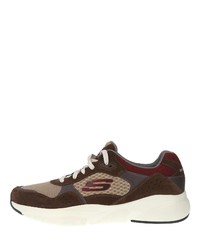 dunkelbraune niedrige Sneakers von Skechers