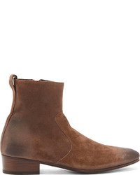 dunkelbraune Nubuk Chelsea Boots von Haider Ackermann